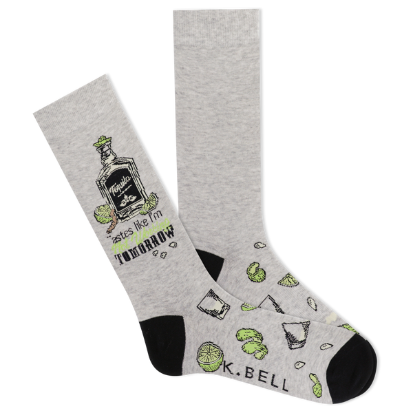 K.Bell Men's No Work Tequila Crew Sock