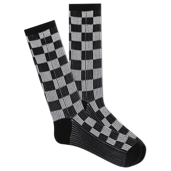 K.Bell Men's Checker Pattern Boot Crew Sock