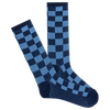 K.Bell Men's Checker Pattern Boot Crew Sock