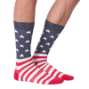 K.Bell Men's American Flag Crew Sock