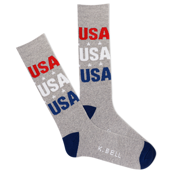 K.Bell Men's American Made USA Crew Sock
