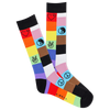 K.Bell Men's Rainbow Patches Active Crew Sock