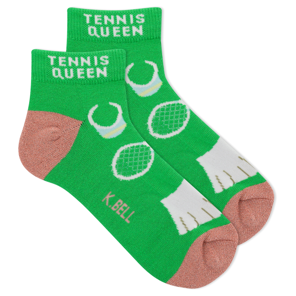 K.Bell Women's Tennis Queen Ankle Socks