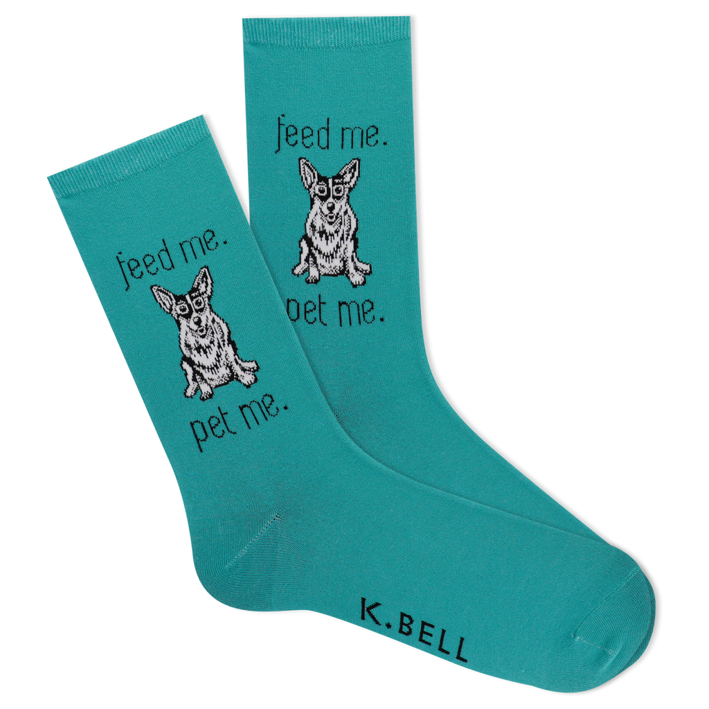 K.Bell Women's Pet Me Crew Socks