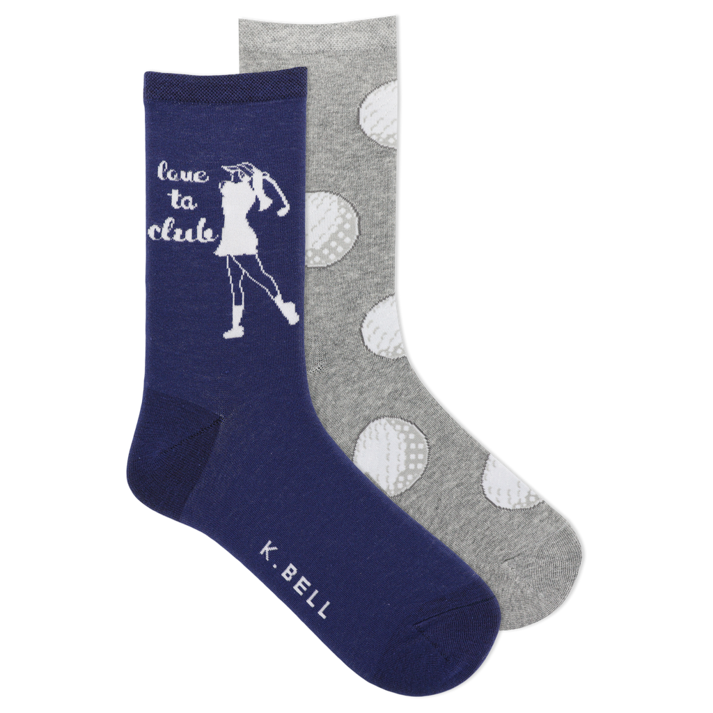 K.Bell Women's Love to Club Crew Sock 2 Pair Pack Gift Box