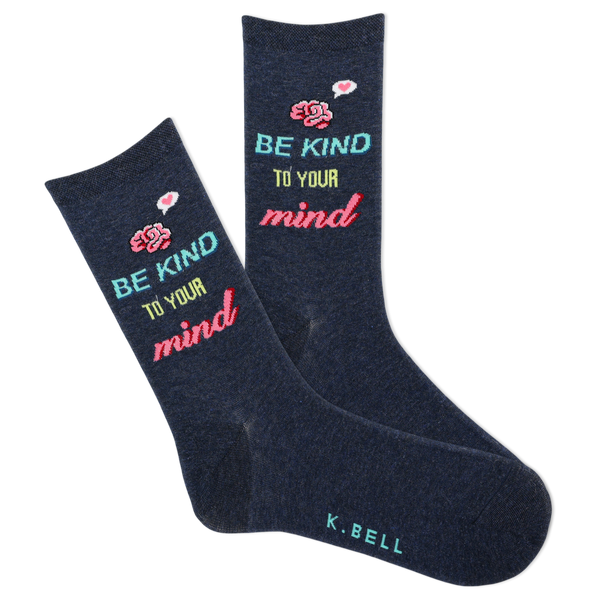 K.Bell Women's Be Kind To Your Mind Crew Sock