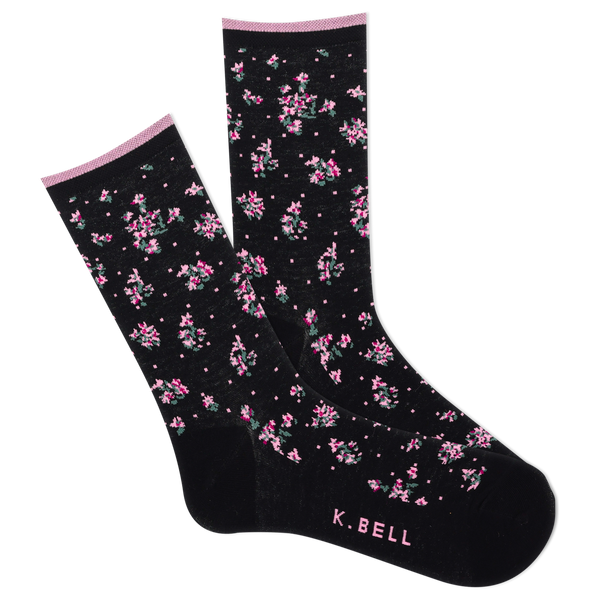 K.Bell Women's Ditsy Floral Crew Sock