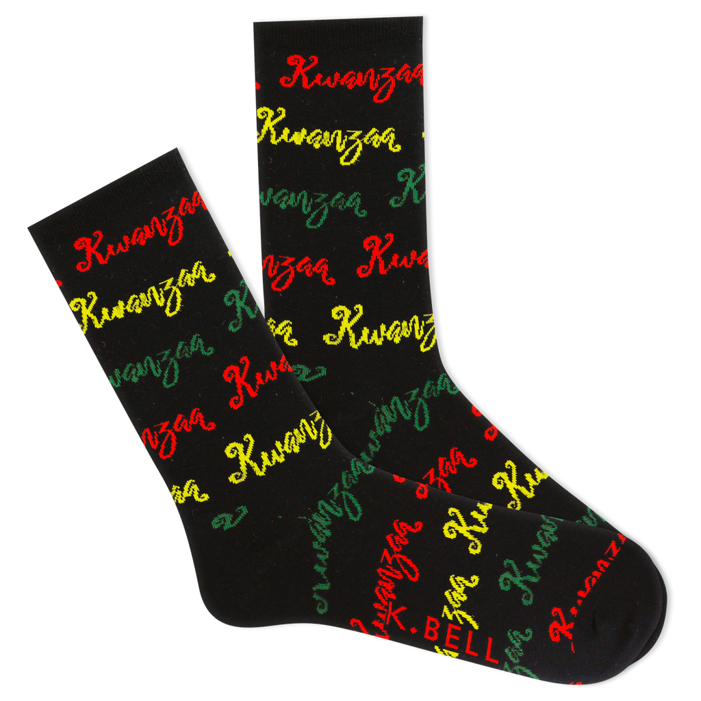 K.Bell Women's Kwanzaa Crew Socks