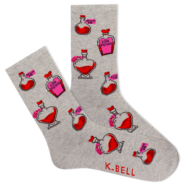 K.Bell Women's Love Potion Crew Socks