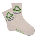 K.Bell Women's Don't Be Trashy Active Crew Sock