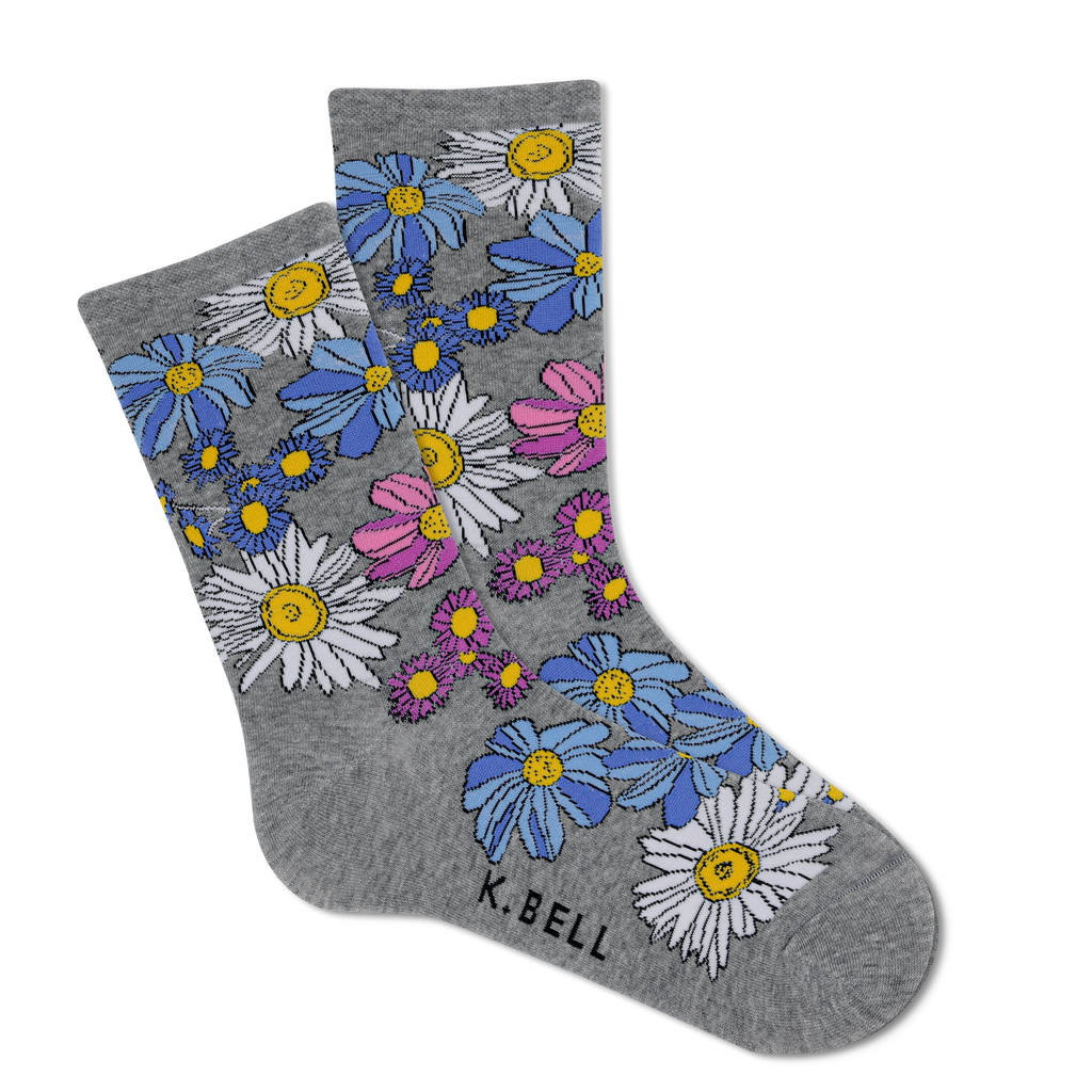 K.Bell Women's Springtime Floral Crew Sock