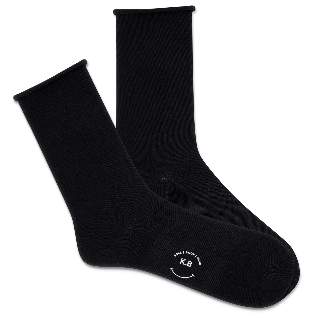 K Bell Women s Solid Modal Roll Top Crew Sock k-bell-women-s-solid-modal-roll-top-crew-sock