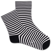 K.Bell Women's Aloe Infused Hydrating Microfiber Striped Crew Sock