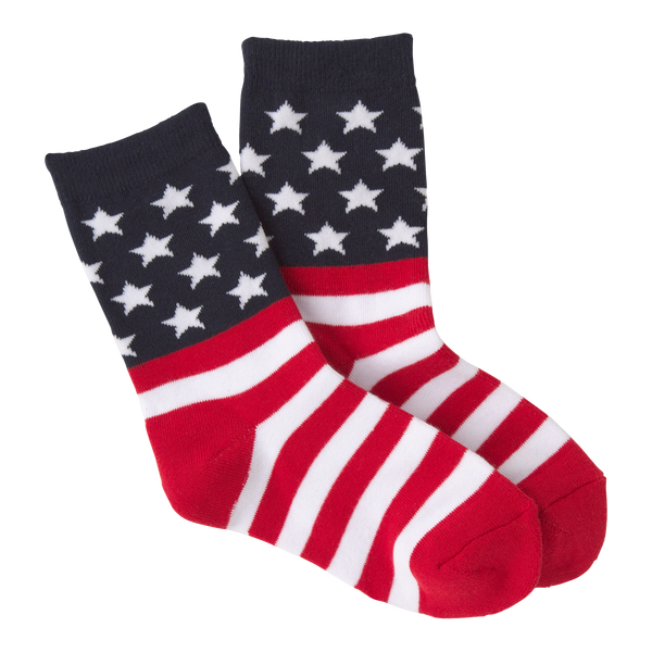 K.Bell Kid's American Made American Flag Crew Sock