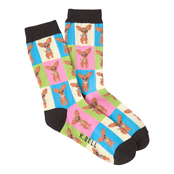 K.Bell Women's Chihuahua Crew Sock