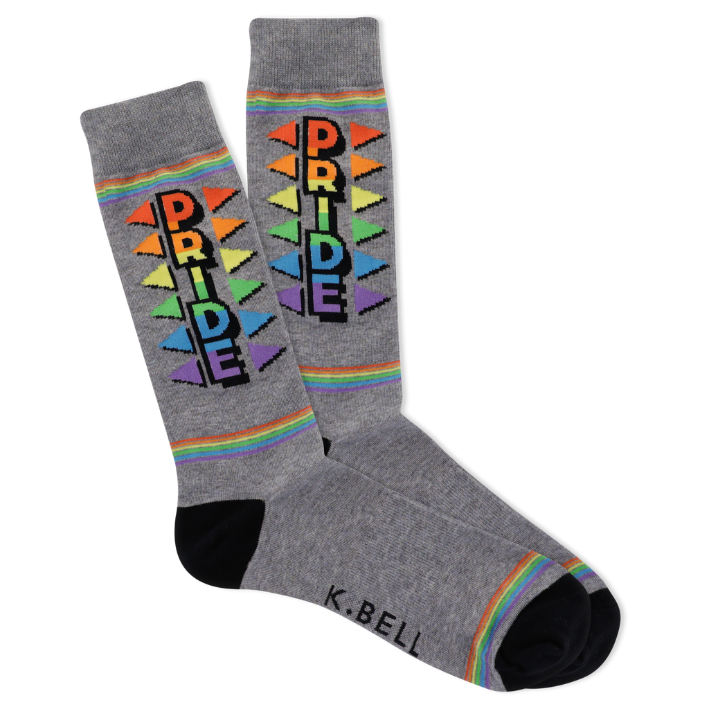 K.Bell Men's Pride Stack Crew Socks