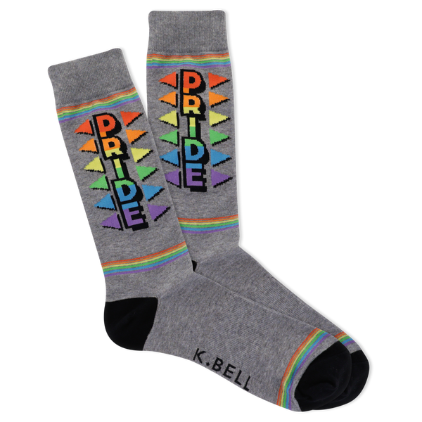 K.Bell Men's Pride Stack Crew Socks
