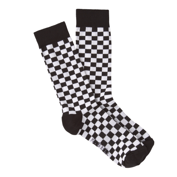 K.Bell Men's Checkerboard Crew Sock