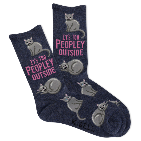 K.Bell Women's Too Peopley Crew Socks