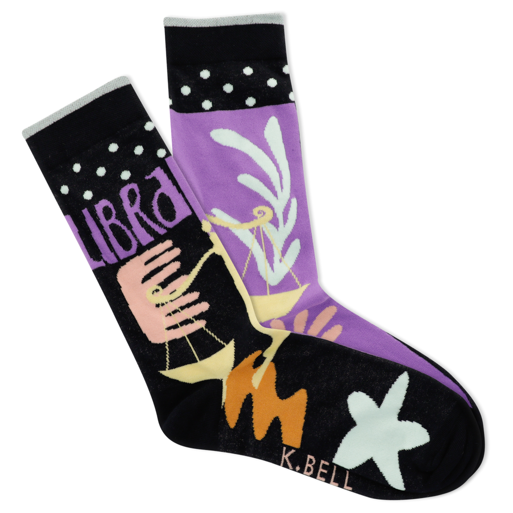 K.Bell Women's Astrology Libra Crew Socks