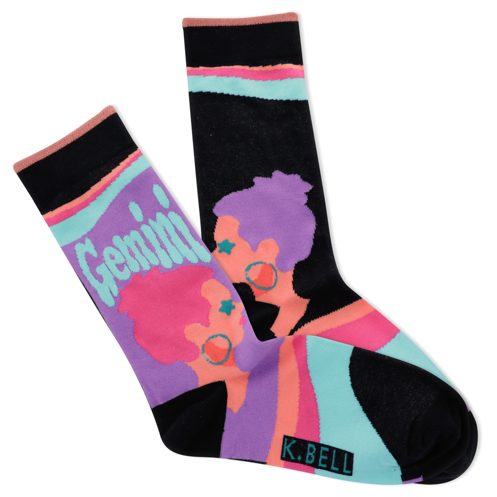 K.Bell Women's Astrology Gemini Crew Socks