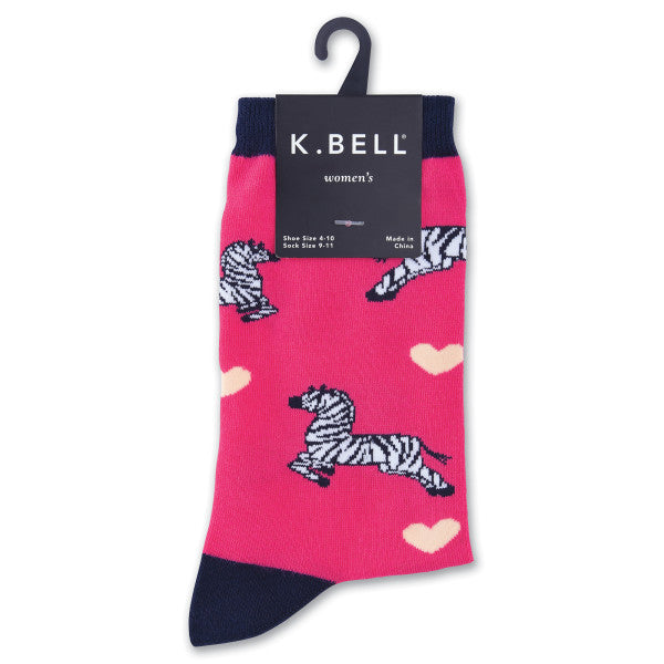 K.Bell Women's Zebras Crew Socks