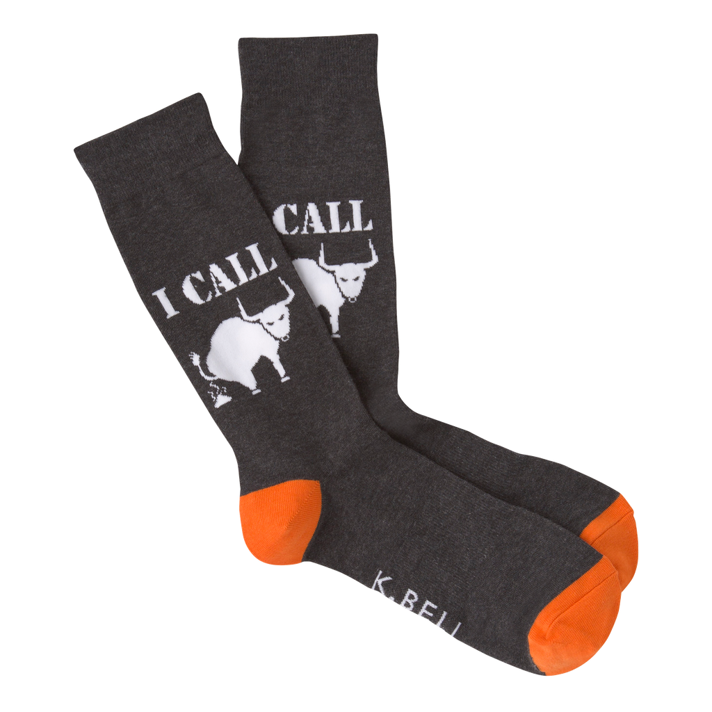 K.Bell Men's I Call Bull Crew Socks
