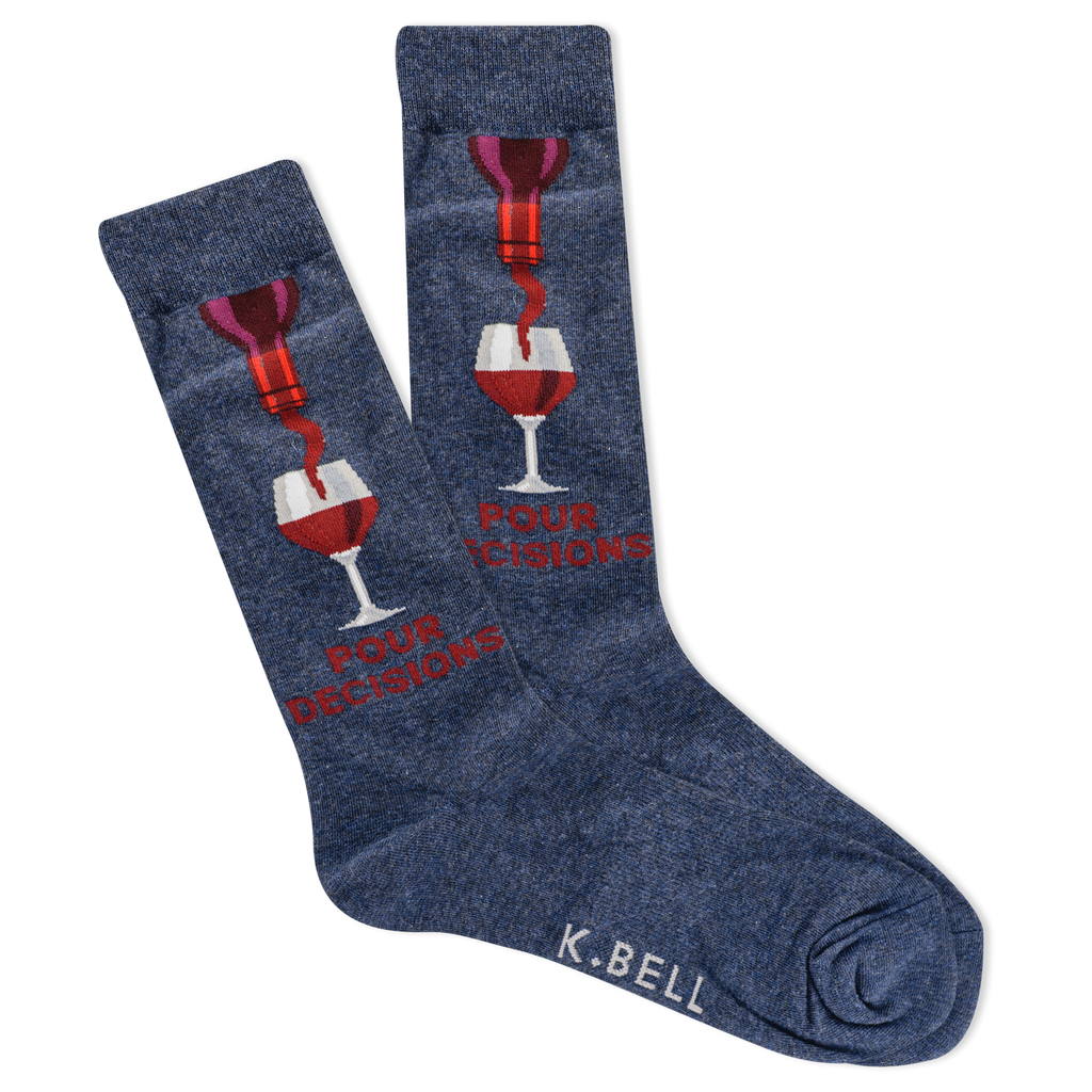K.Bell Men's Pour Decisions Crew Socks