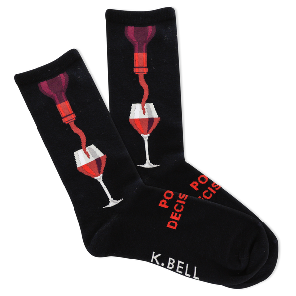 K.Bell Women's Pour Decisions Crew Socks