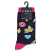 K.Bell Women's Fashion Patches Crew Socks