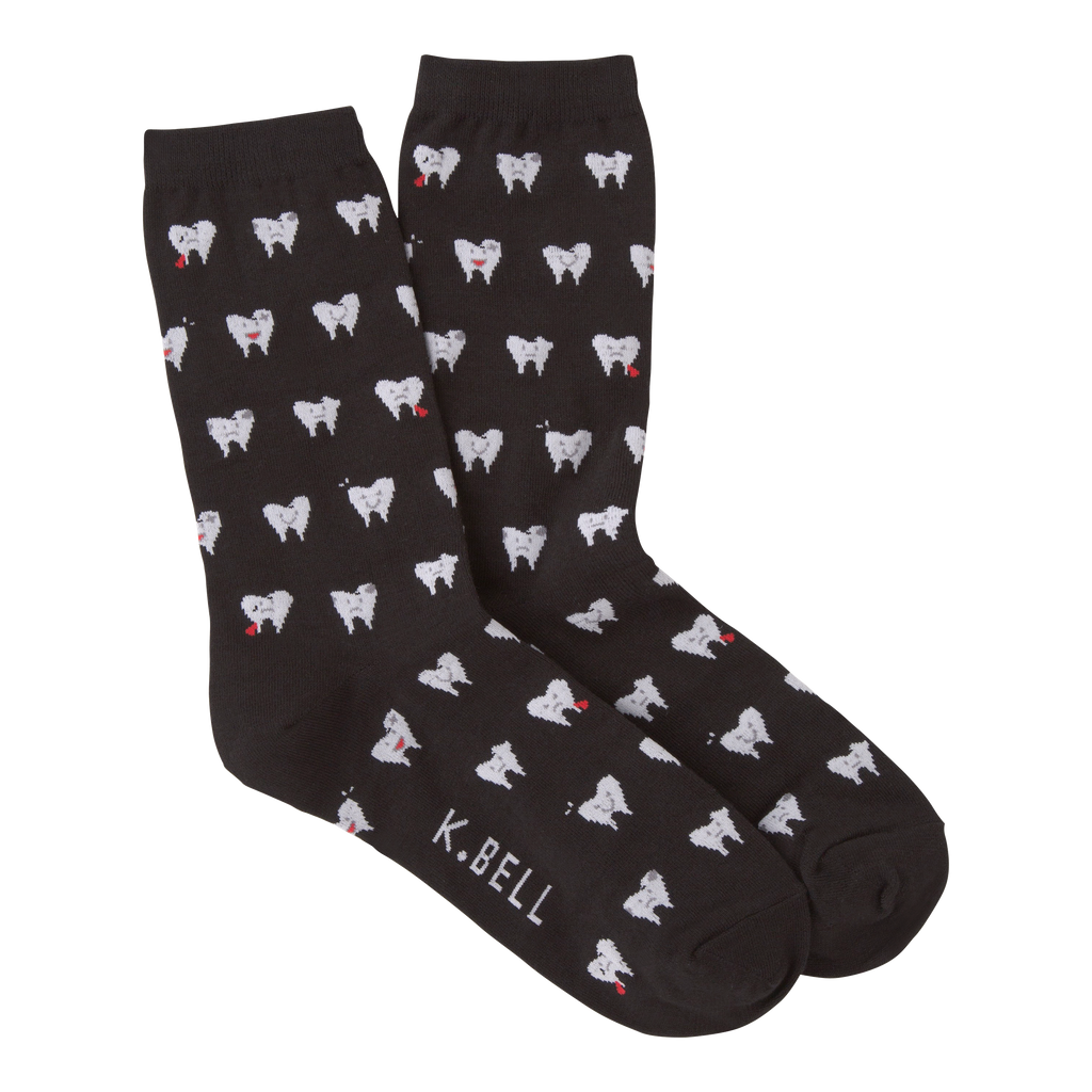 K.Bell Women's Teeth Crew Socks